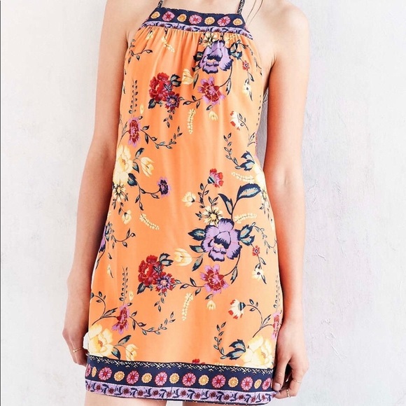 Ecote (Urban Outfitters) Orange Floral Dress - Picture 4 of 8